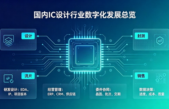 针对国内IC设计企业数字化发展现状，华微世纪的解决方案是这样的